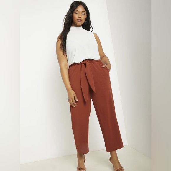 Eloquii Tops - ELOQUII Mock Neck White Sleeveless Blouse Top Tank - Size 20